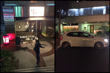 納屋橋で夜カフェ