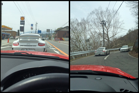 GT3のテールを眺めながら峠へ突入