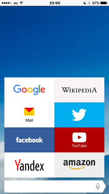 Yandex Browser 16.2 No - 9:スピードダイヤル風機能「タブロー」
