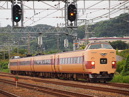 381系国鉄色回送 東海道本線島本~山崎02