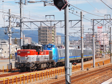 DE10 キハ285系甲種 山陽本線鷹取駅01