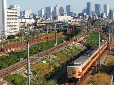 381系特急こうのとり 東海道本線塚本~尼崎