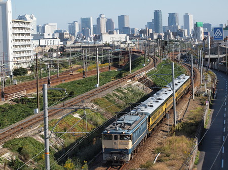 EF65 サロンカーなにわ 東海道本線塚本~尼崎1