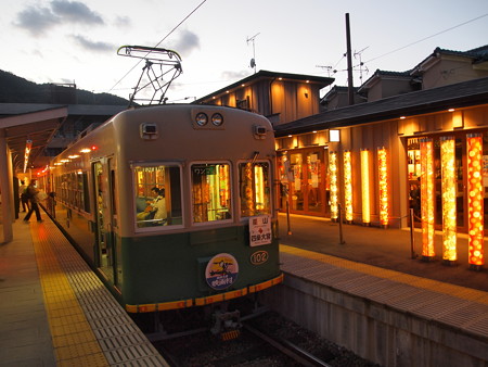 嵐電モボ101形 嵐山本線嵐山駅02