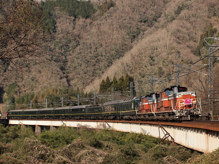 DD51 トワイライトエクスプレス 伯備線方谷~備中川面02