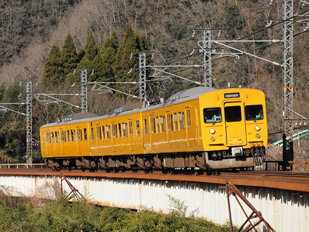 115系普通 伯備線方谷~備中川面05