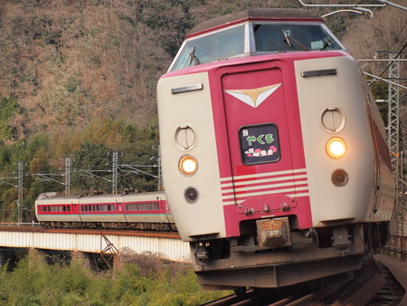 381系特急やくも 伯備線方谷~備中川面09