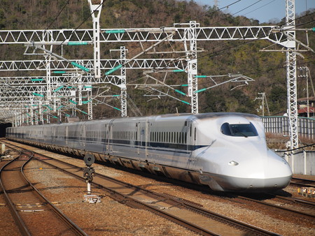 N700系のぞみ 山陽新幹線相生駅