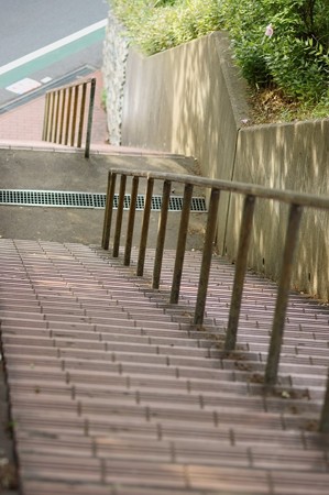 見下ろすとかなり急に見える