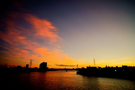 台風一過の夕焼け