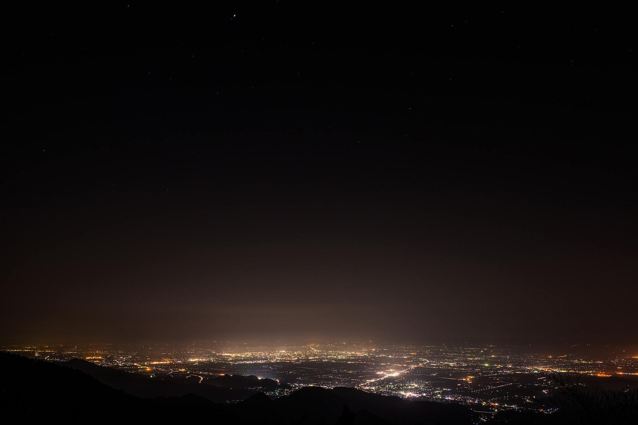 天山からの夜景