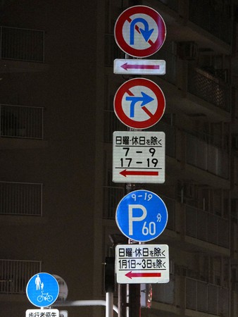 標識いっぱい
