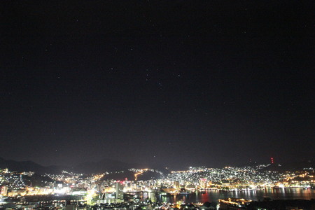 長崎夜景とオリオン座