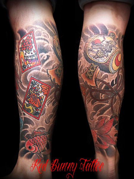 花札　刺青 和彫りのデザイン・画像を紹介 東京 吉祥寺 Redbunnytattoo