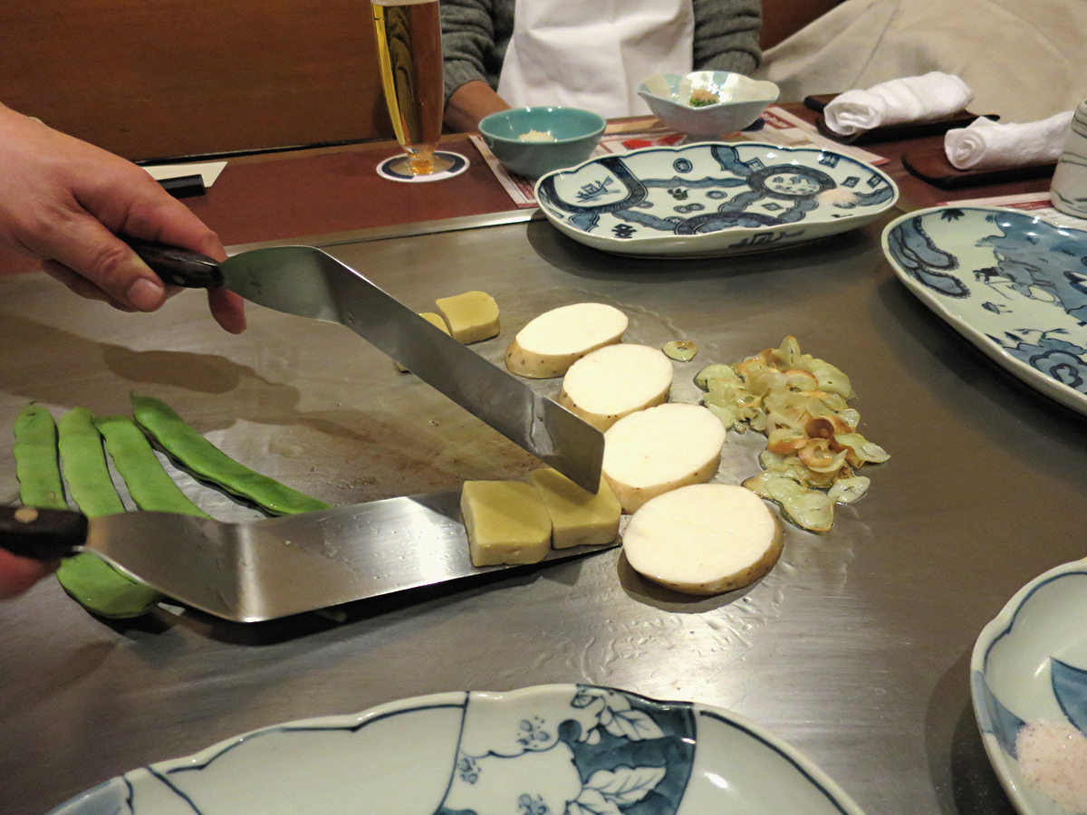 野菜焼き中