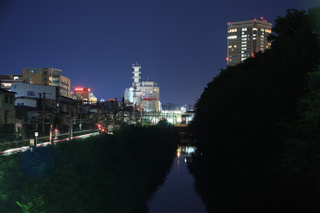 霞城公園より山形駅を望む夜景