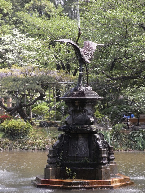 日比谷公園鶴の噴水