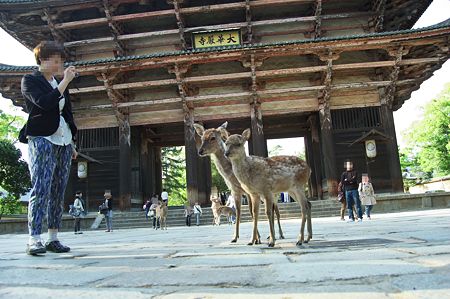東大寺　南大門にて