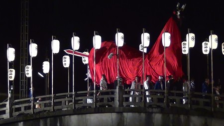 和霊大祭2015 走り込み10 太鼓橋の掛け合い1