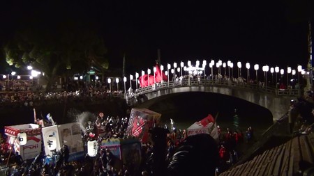 和霊大祭2015 走り込み13 太鼓橋の掛け合い4