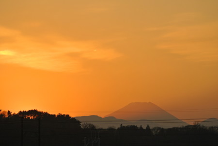 多摩川橋梁からの富士山