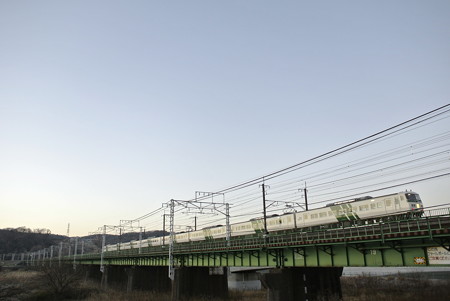 多摩川の朝景色