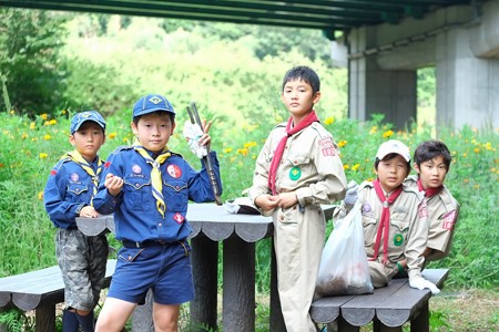 2014.09.13　追分市民の森　カブ・ボーイスカウト　清掃活動