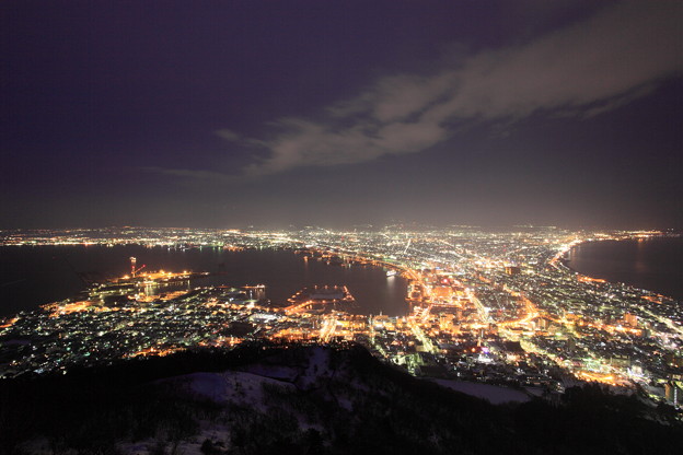 冬の函館山夜景 広角 写真共有サイト フォト蔵