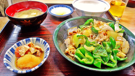 肉ピーマン炒め定食 やまだや