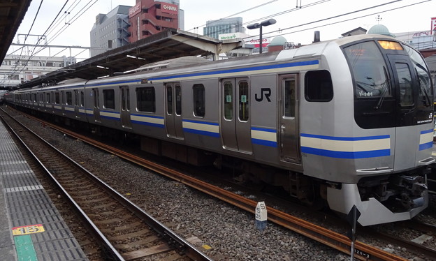 JR東日本横浜支社E217系(早春の津田沼駅にて)