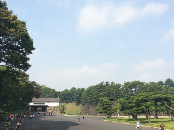晴れた土曜日の朝にやってきたのは皇居