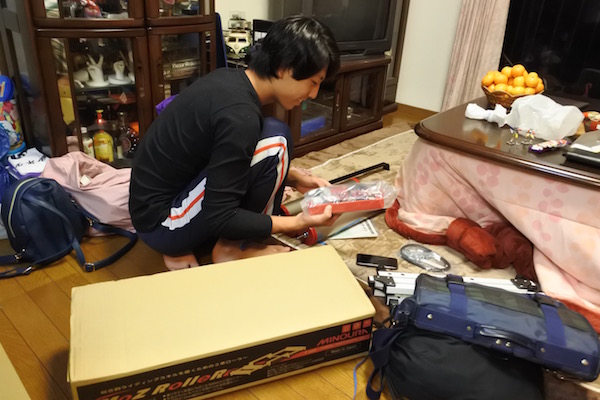 到着した11月14日の夜に組み立て完了