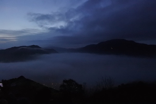６時過ぎの竹田城跡からの雲海