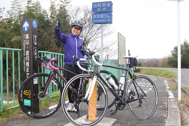 京都八幡木津自転車道の往復90kmにチャレンジ
