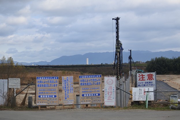 ながれ橋は台風で流出して再建中